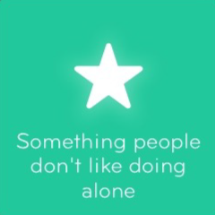 Something people don't like doing alone 94
