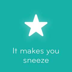 It makes you sneeze 94