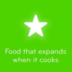Food that expands when it cooks 94